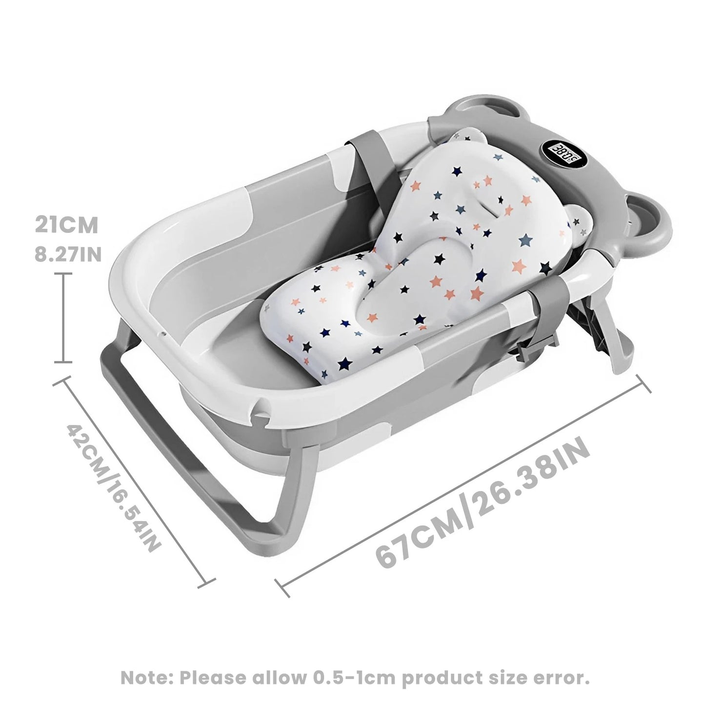Baignoire pour bébé avec thermomÚtre intégré - contrÎle facile de la température de l'eau