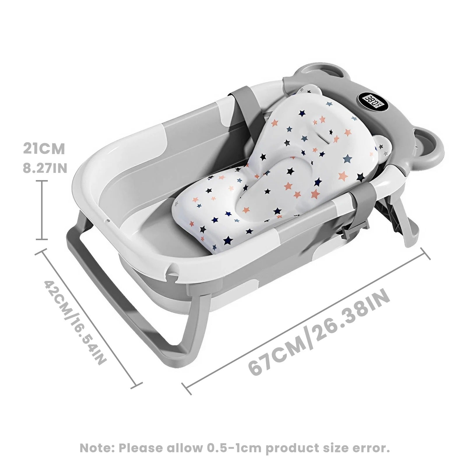 Baignoire pour bébé avec thermomÚtre intégré - contrÎle facile de la température de l'eau