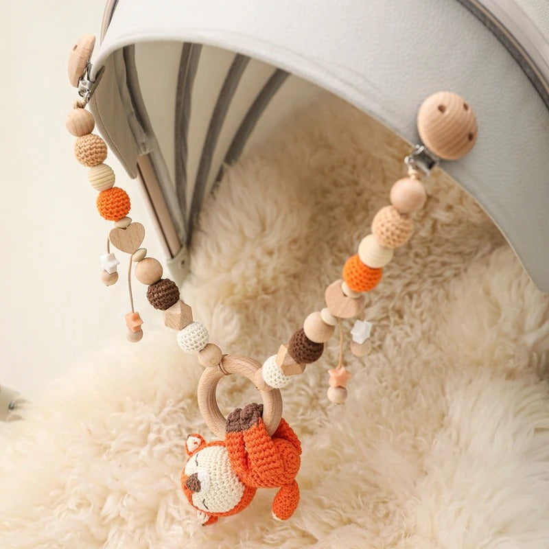 Chaine suspendue de poussette pour bébé. Jouet d'éveil. Thème koala