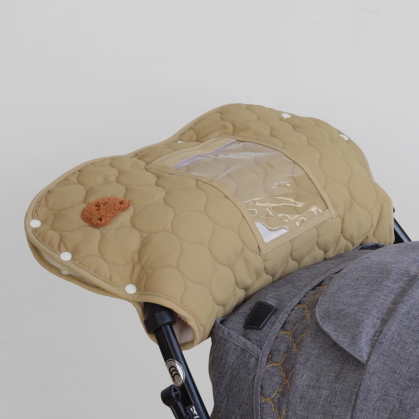 Chauffe-mains poussette avec pochette téléphone