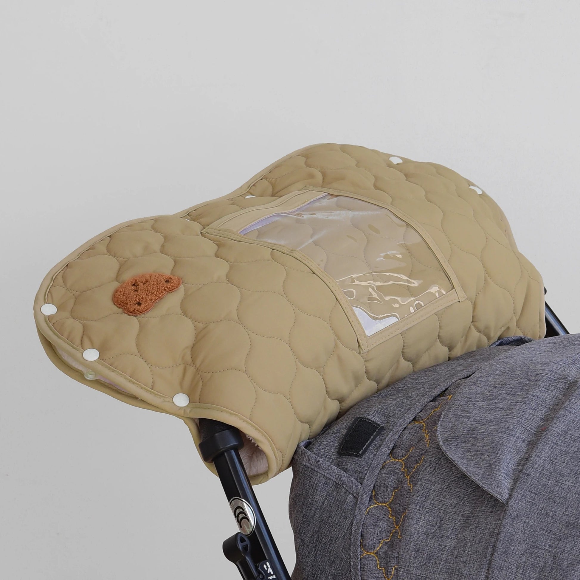 Chauffe-mains poussette avec pochette téléphone