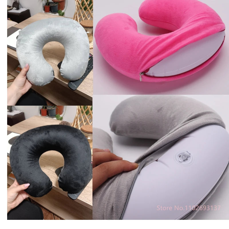 Coussin de voyage gonflable ergonomique à motif pour bébé et enfant