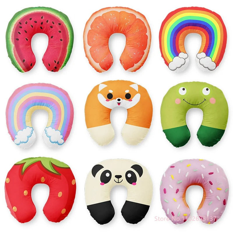 Coussin cale-nuque pour enfant et adulte pour les voyages en voiture ou avion
