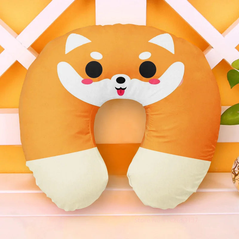 Coussin tour de cou Ă  motif pour enfant voyageur thĂšme renard