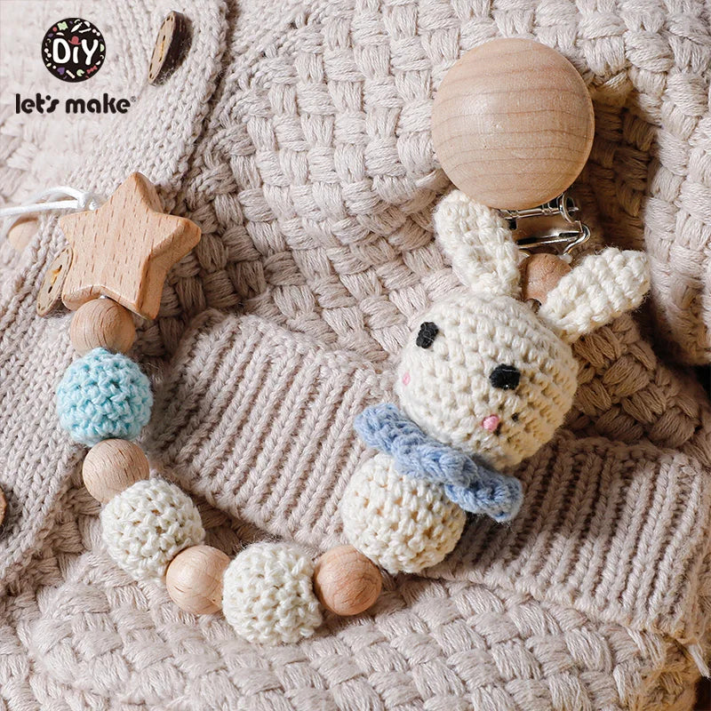 Attache sucette en crochet sécurisé pour bébé - fixation fiable & décorative