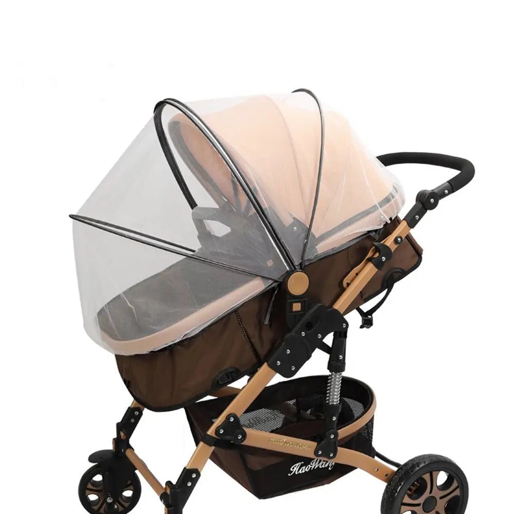 Moustiquaire universelle pour poussette bébé bordure blanche et noire