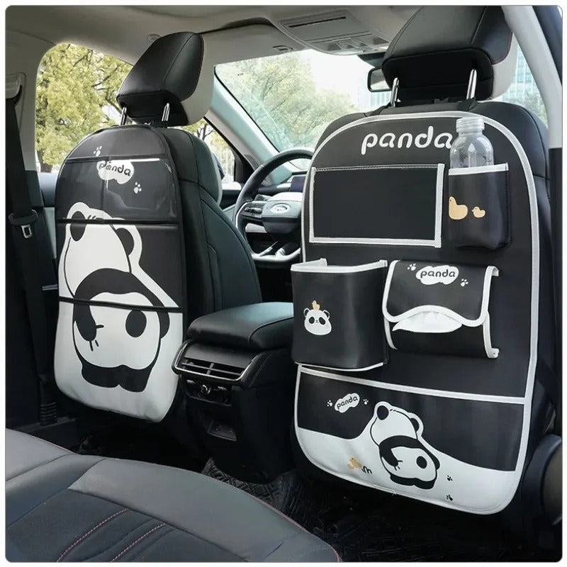Organiseur de siège arrière de voiture pour enfant super pratique, sobre, joli et rigolo thème panda