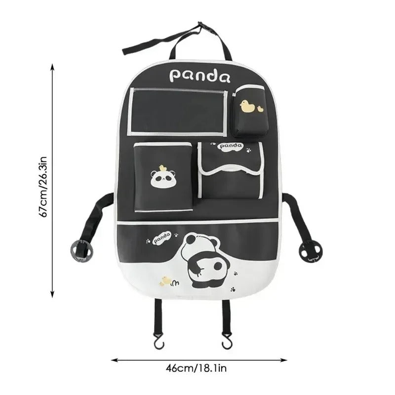 Organiseur de siège arrière de voiture pour enfant super pratique, sobre, joli,  rigolo et pratique sur le thème panda