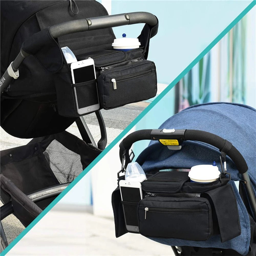 Organisateur pratique pour poussette, modÚle imperméable et solide résistant aux intempéries