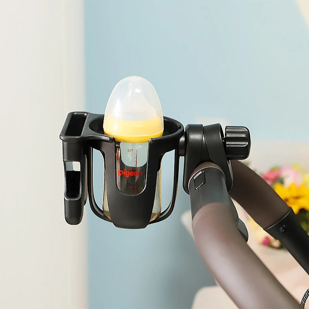 Accessoire de poussette pour ranger un biberon et un smartphone