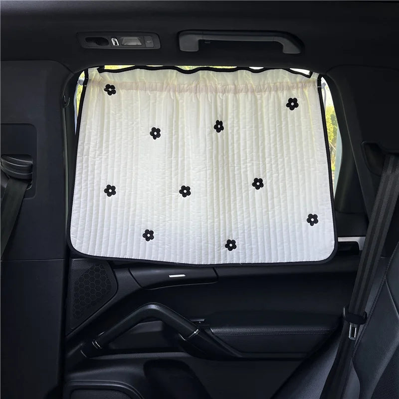 Pare-soleil bébé en coton à motifs mignons -  Confortable et pratique à motif fleur