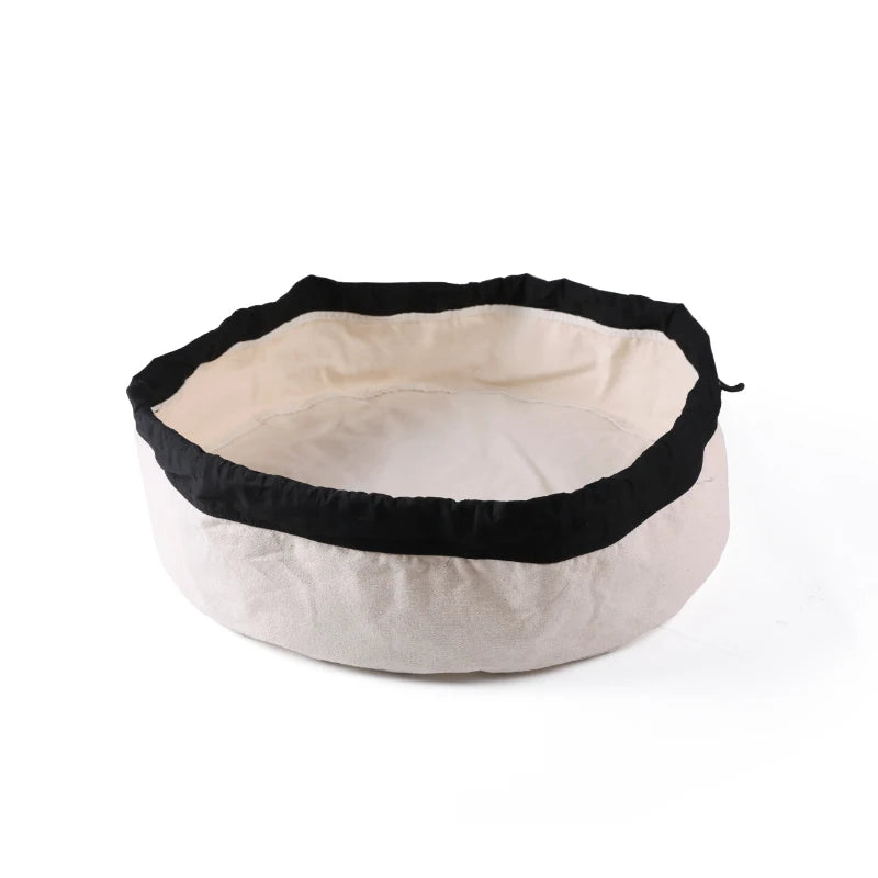 Petit sac pliable pour jouets de  couleur gris- accessoire pratique pour ranger sans effort