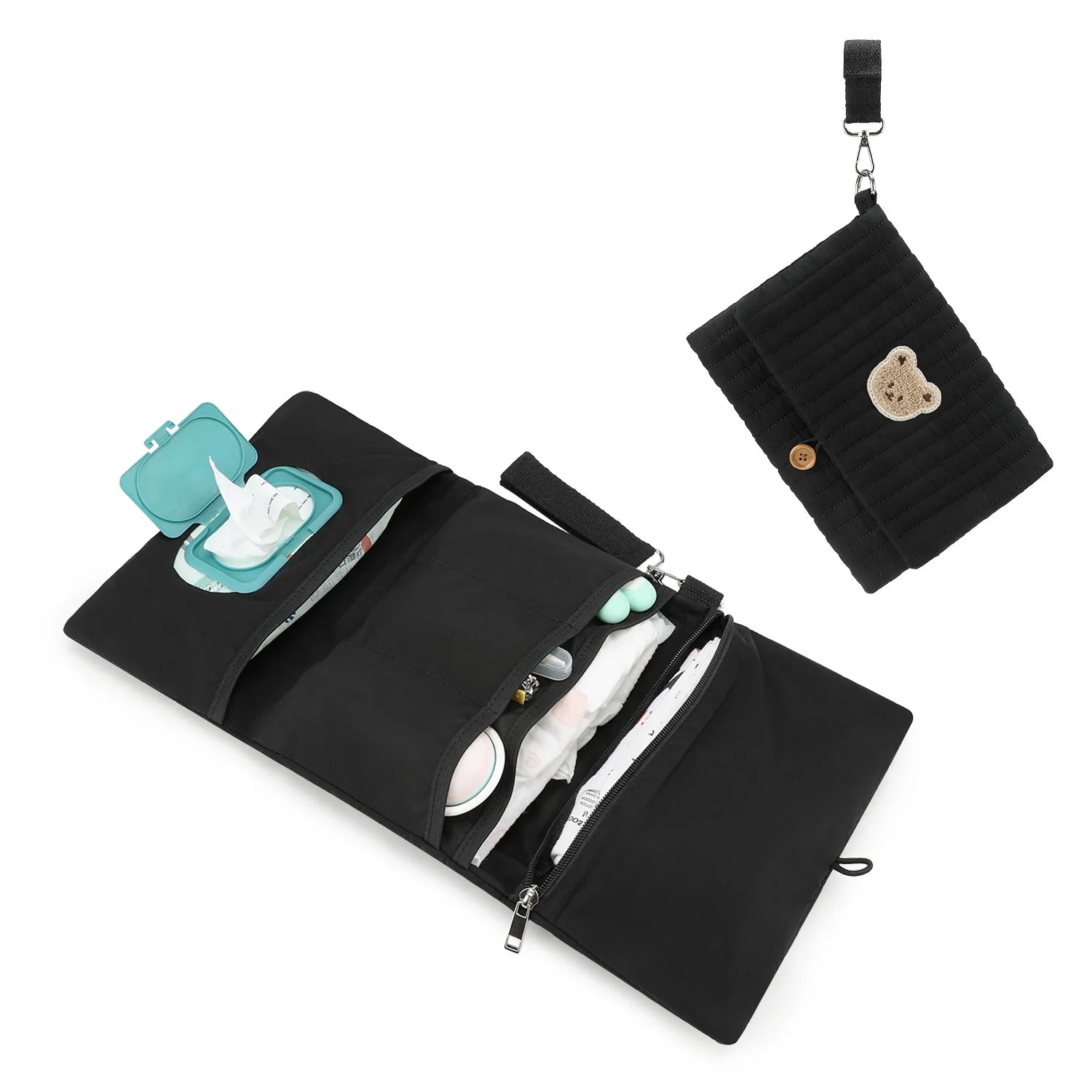 Pochette de voyage pliable pour bébé et enfant avec multiples compartiments super jolie et stylée