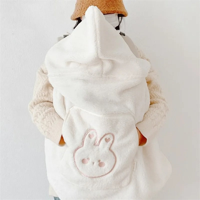 Couverture douce pour porte-bébé hiver