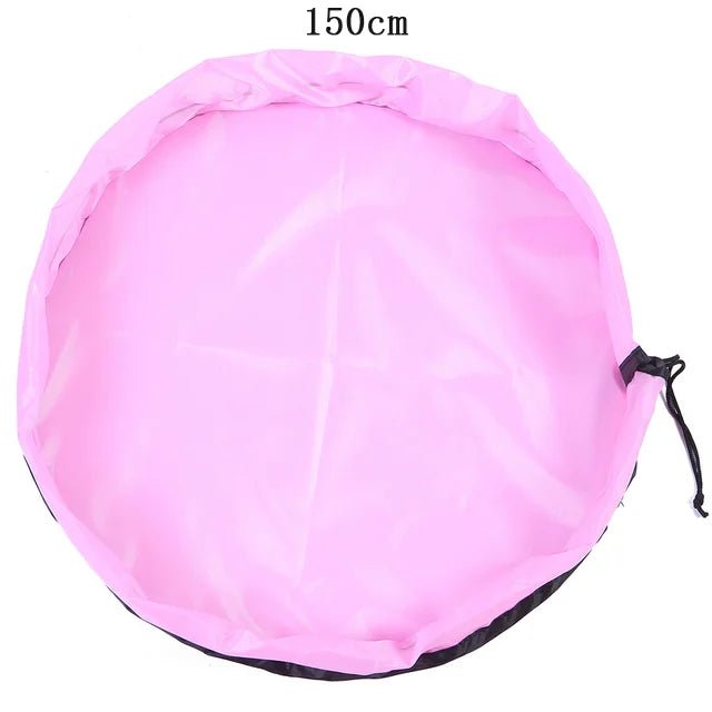 Sac à jouets de grande capacité, pliable  et pratique. Tapis de jeu 2 en 1 de couleur rose