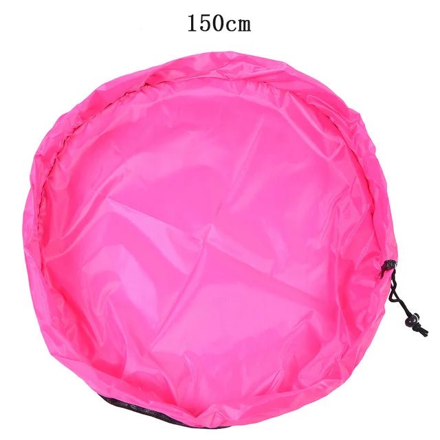 Sac à jouets de grande capacité, pliable  et pratique. Tapis de jeu 2 en 1 de couleur rose fuchsia