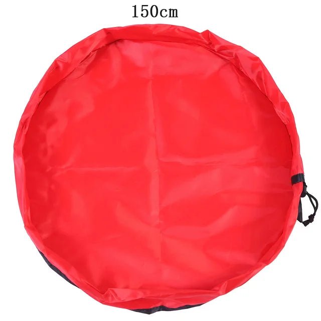 Sac à jouets de grande capacité, pliable  et pratique. Tapis de jeu 2 en 1 de couleur rouge