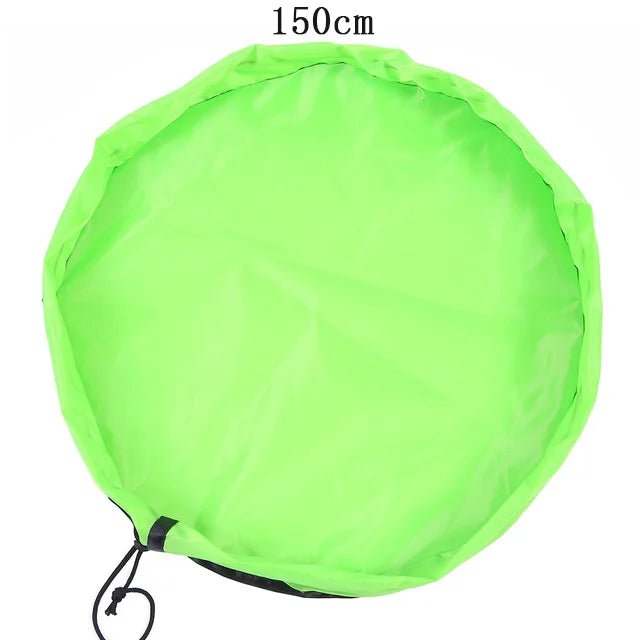 Sac à jouets de grande capacité, pliable  et pratique. Tapis de jeu 2 en 1 de couleur vert clair