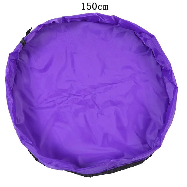 Sac à jouets de grande capacité, pliable  et pratique. Tapis de jeu 2 en 1 de couleur violet