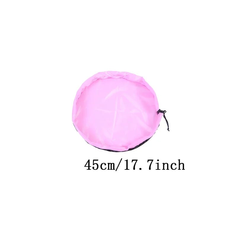 Sac à jouets de plus petite capacité  mais tout aussi pliable et pratique. Tapis de jeu 2 en 1 de couleur rose