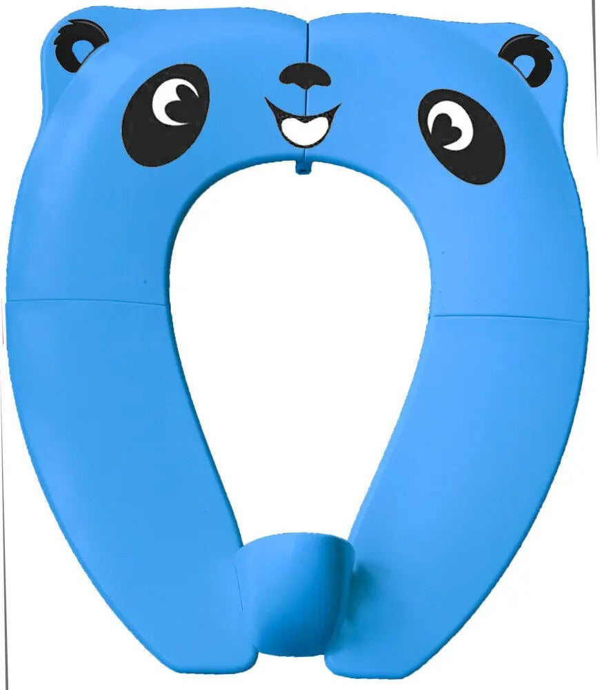 Réducteur de toilettes en situation d'apprentissage de la propreté ours  bleu