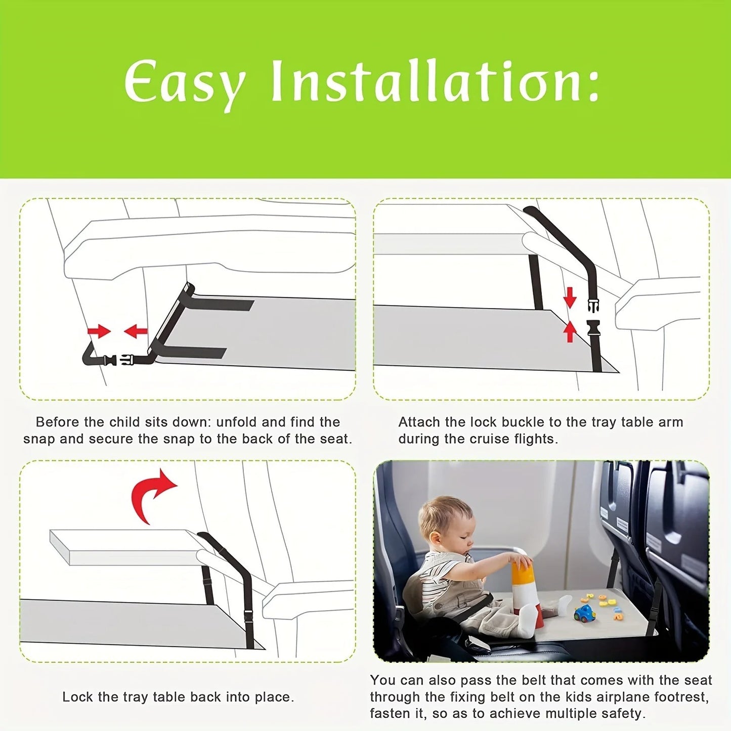 Repose-pieds d'avion pour enfants confortable et pratique
