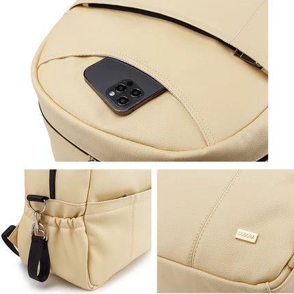Sac parental moderne  BlackDiaperBackPack pour un  quotidien organisé de couleur beige