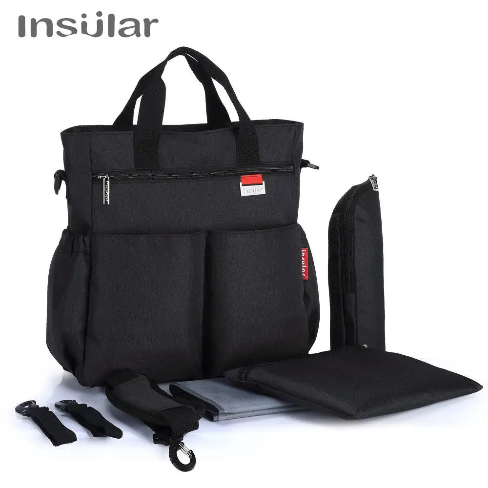Sac à langer grande capacité pour  maman organisée, modÚle Mama Bag noir