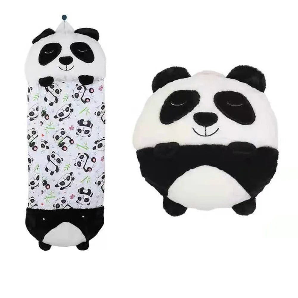 Sac de couchage équipé d'un oreiller, chaud et douillet pour bébé, enfant, parfait pour l'hiver, thÚme du panda