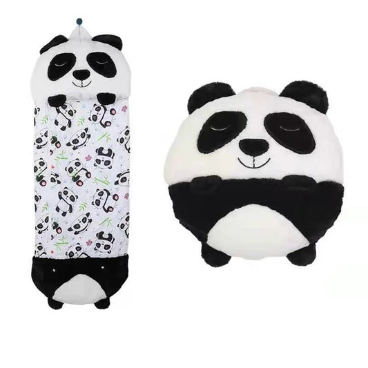Sac de couchage équipé d'un oreiller, chaud et douillet pour bébé, enfant, parfait pour l'hiver, thème du panda