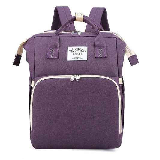 Sac de voyage, à langer Big Back Pack violet pour bébé, pratique et stylé