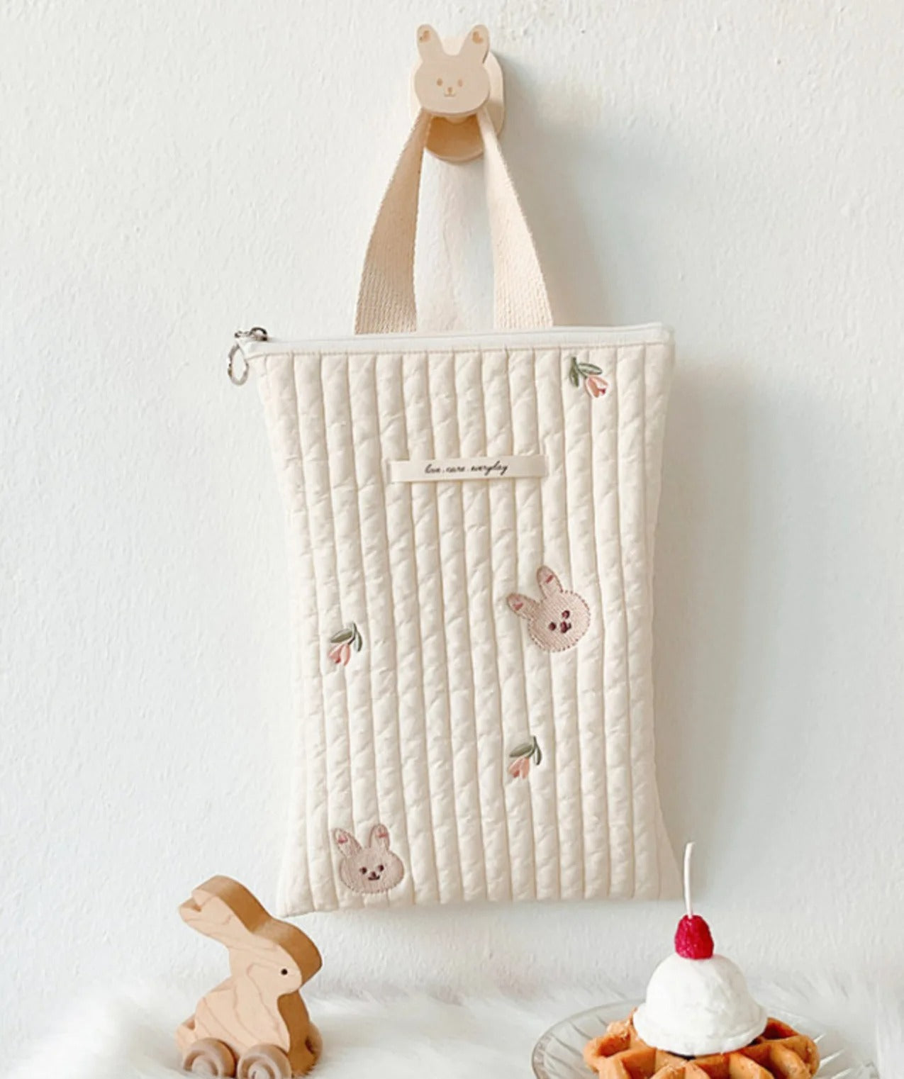 Sac à couches multifonction au style bohÚme pour bébé thÚme lapins