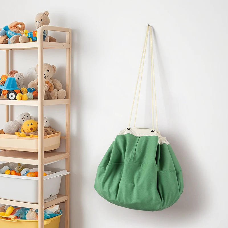 Sac de rangement pour jouets portable- pratique à la maison et en voyage