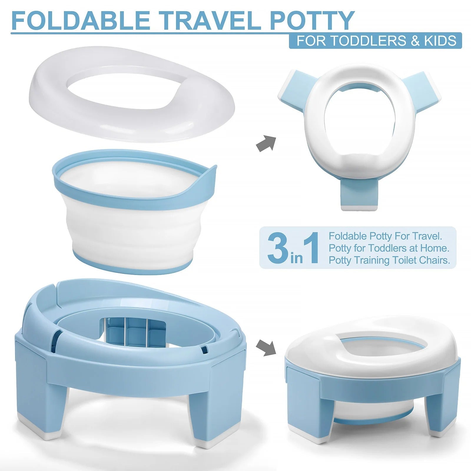 Siege wc portable compact pour enfant, facile à emporter en voyage