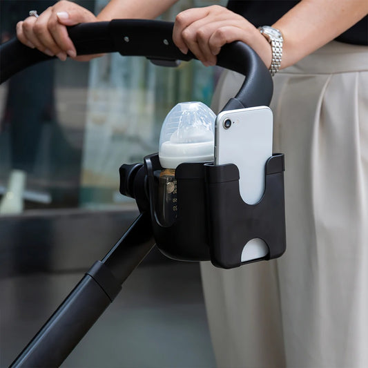 Support de rangement 2 en 1 pour poussette avec emplacement téléphone