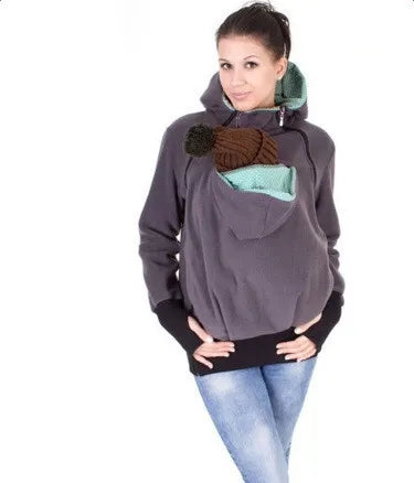 Sweat maman-bébé style kangourou pour promenades