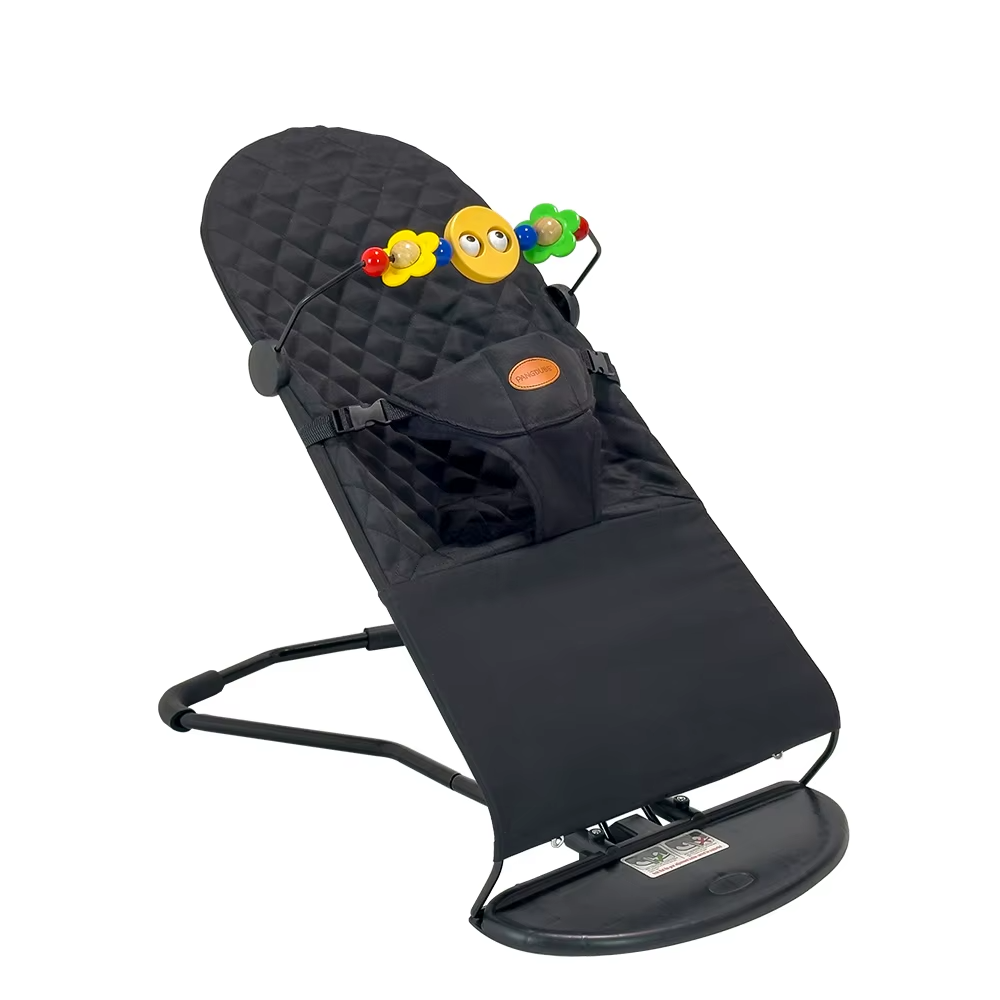Transat de voyage pliable et pratique pour bébé de couleur noir