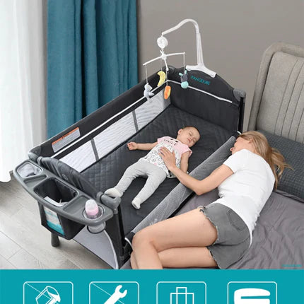 3 en 1 ce lit parapluie pour bébé est super pratique, il est multifonction tant 
sur le change, sur le jeux  ainsi que sur le dodo. Peut également se transformer en cododo.