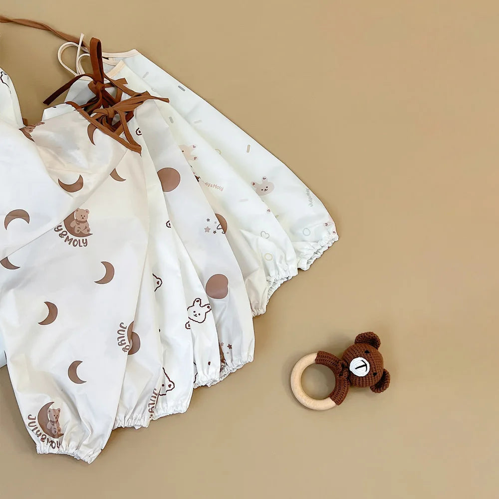 Accessoire repas pour bébé, bavoir imperméable sans poche, léger et coloré