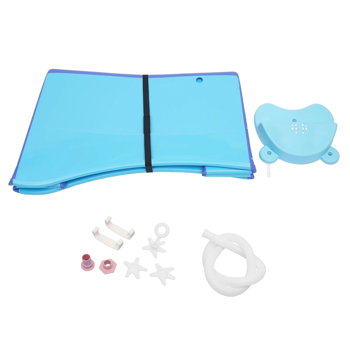 Baignoire pliable bleue avec poignée pour transport facile