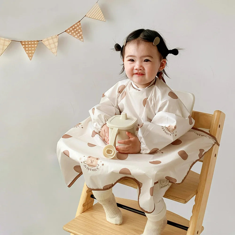 Bavoir imperméable sans poche pour bébé motif Planète Lapin pratique et léger
