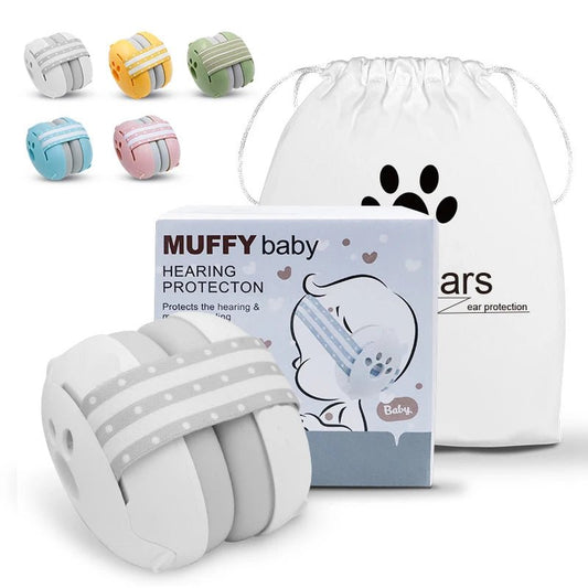 Casque bébé anti-bruit avec arceau ajustable. S'adapte à toutes les têtes