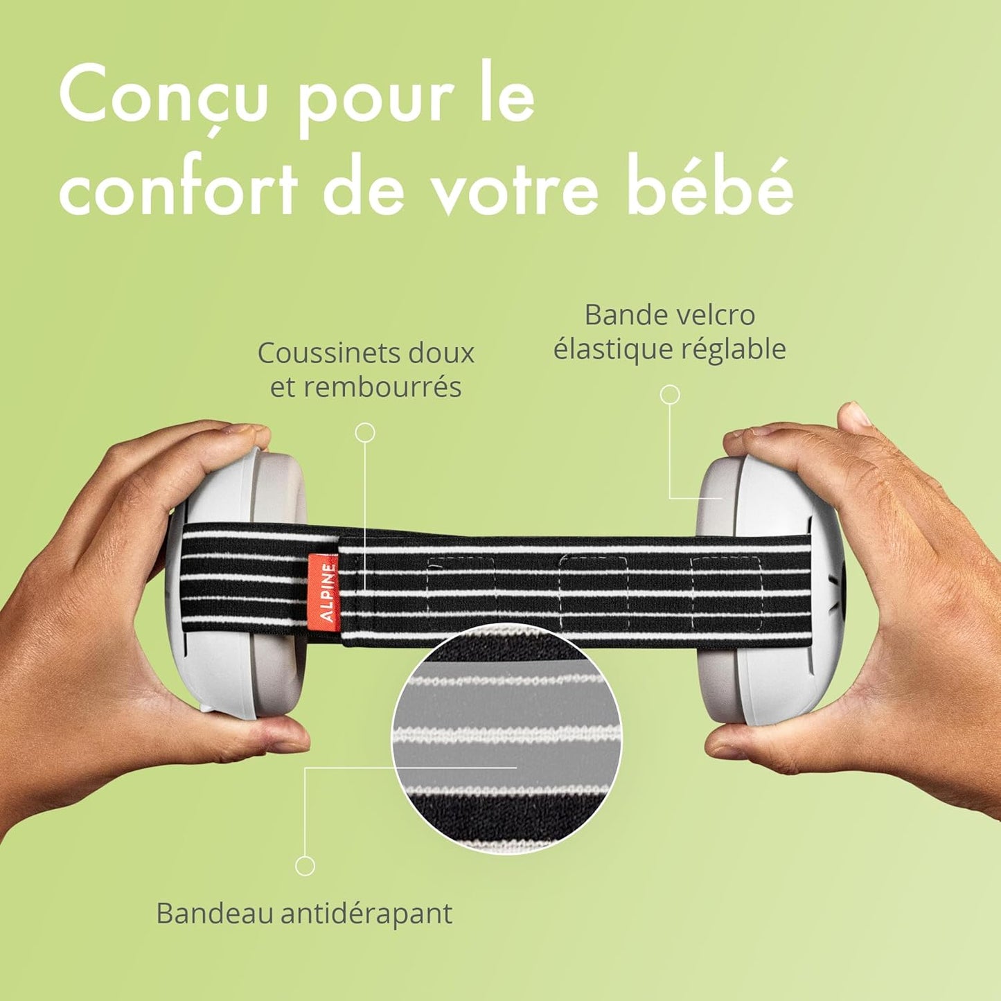 Casque anti-bruit conçu pour le confort de votre bébé, un éveil sonore parfait