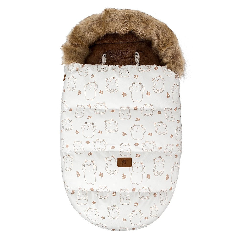Accessoire poussette chaud et  universel pour bébé couleur blanche