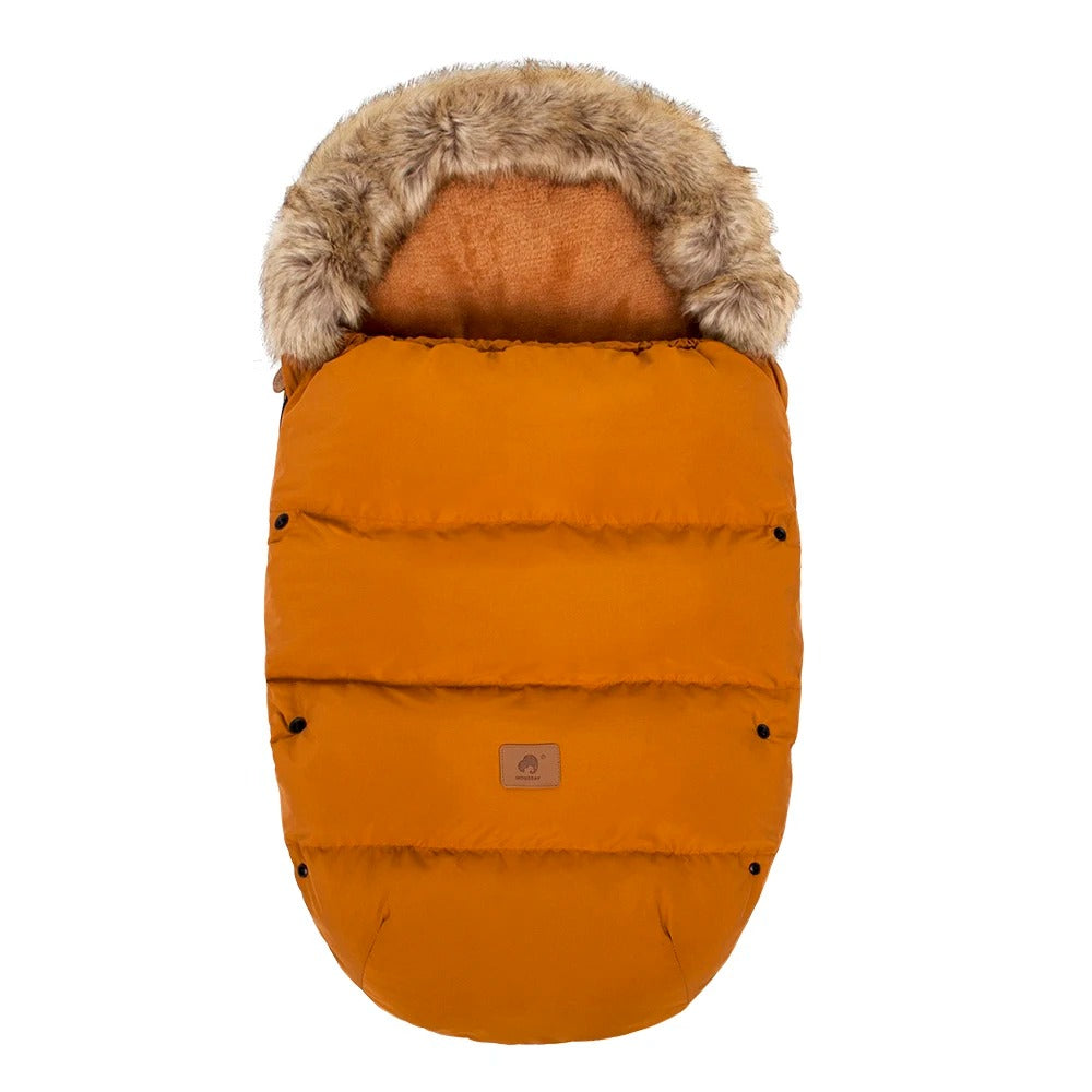 Accessoire poussette chaud et  universel pour bébé couleur jaune