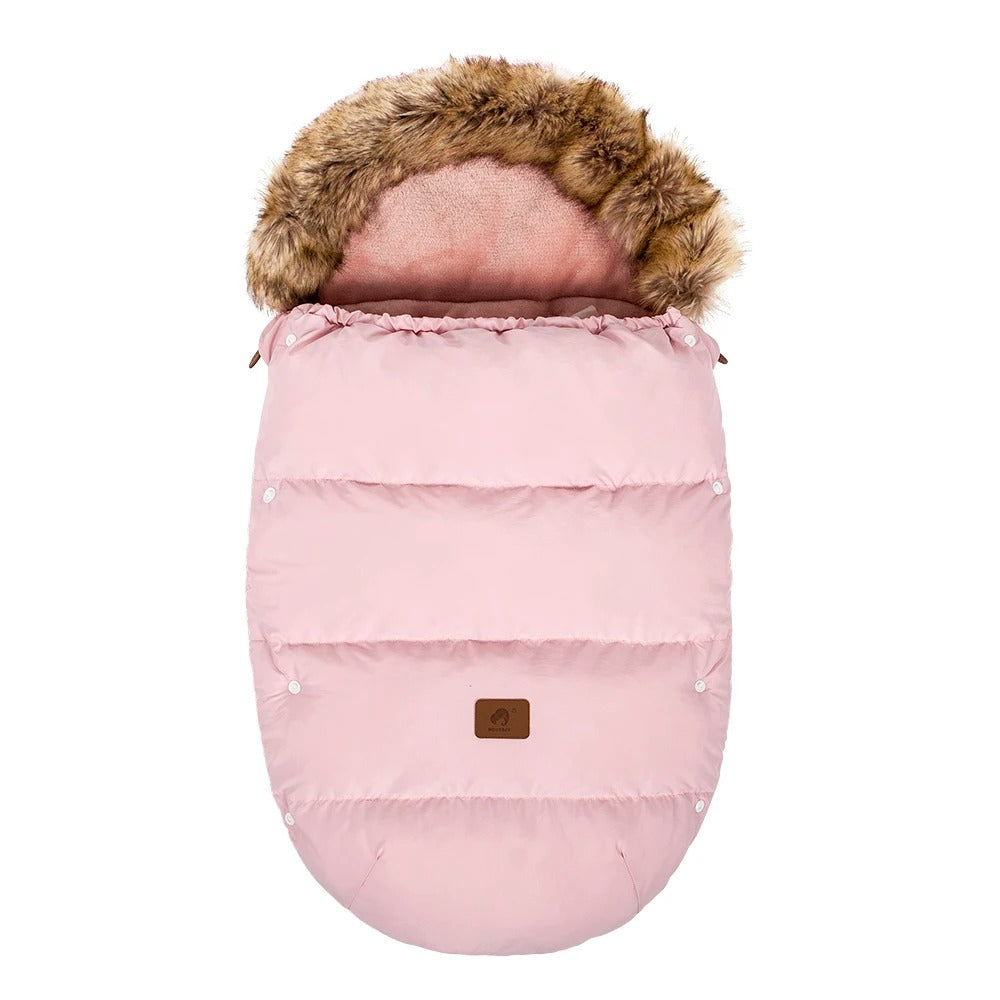 Accessoire poussette chaud et  universel pour bébé couleur rose