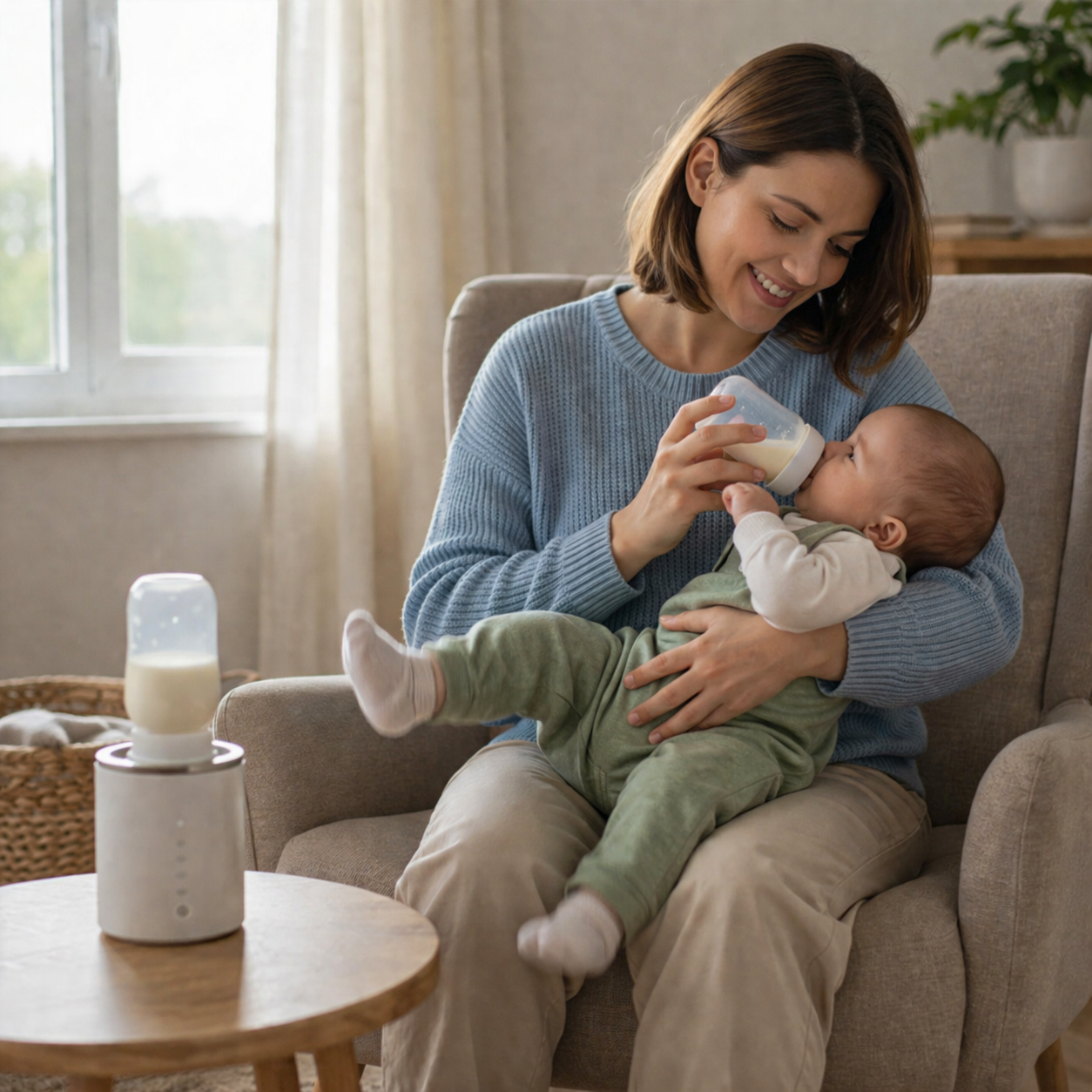 Chauffe-biberon sans fil portable pour bébé - rapide et pratique en déplacement