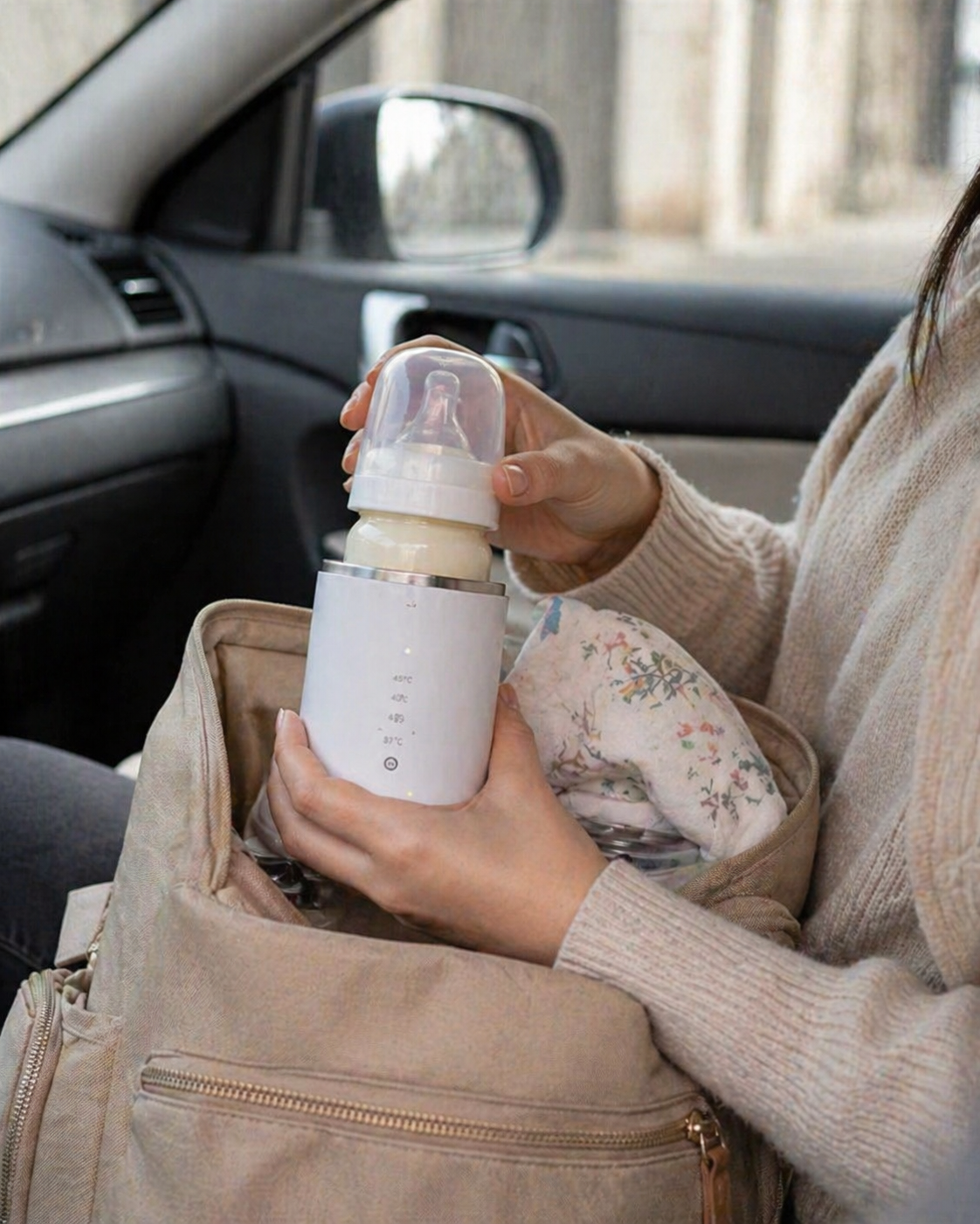 Chauffe-biberon rechargeable pour voyage - garde le lait chaud où que vous soyez