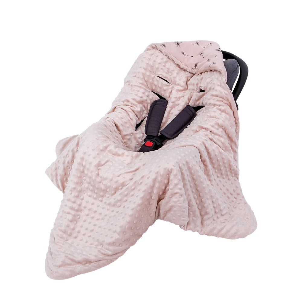 Couverture Enveloppante Bébé Hiver Double-Face – Nid D’Ange Universel Pour Poussette Et Siège Auto, Velcro & Coton/Peluche