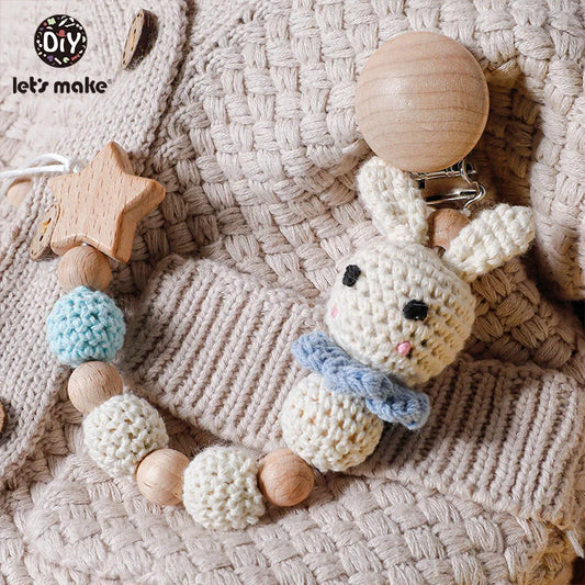 Attache sucette en crochet sécurisé pour bébé - fixation fiable & décorative